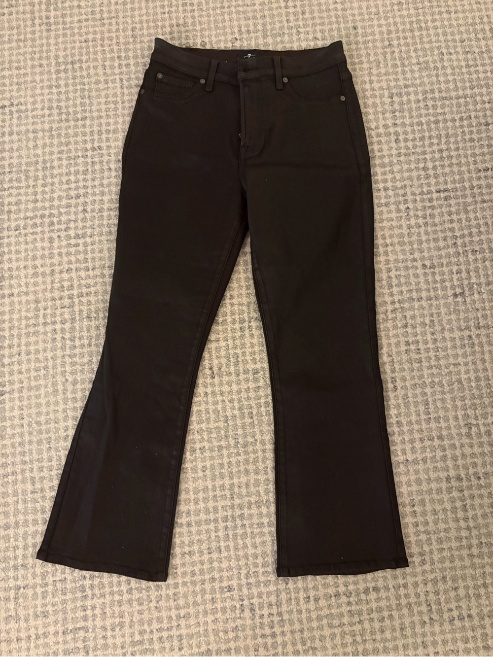 Coated Brown Seven for All Man Kind Flare Jeans